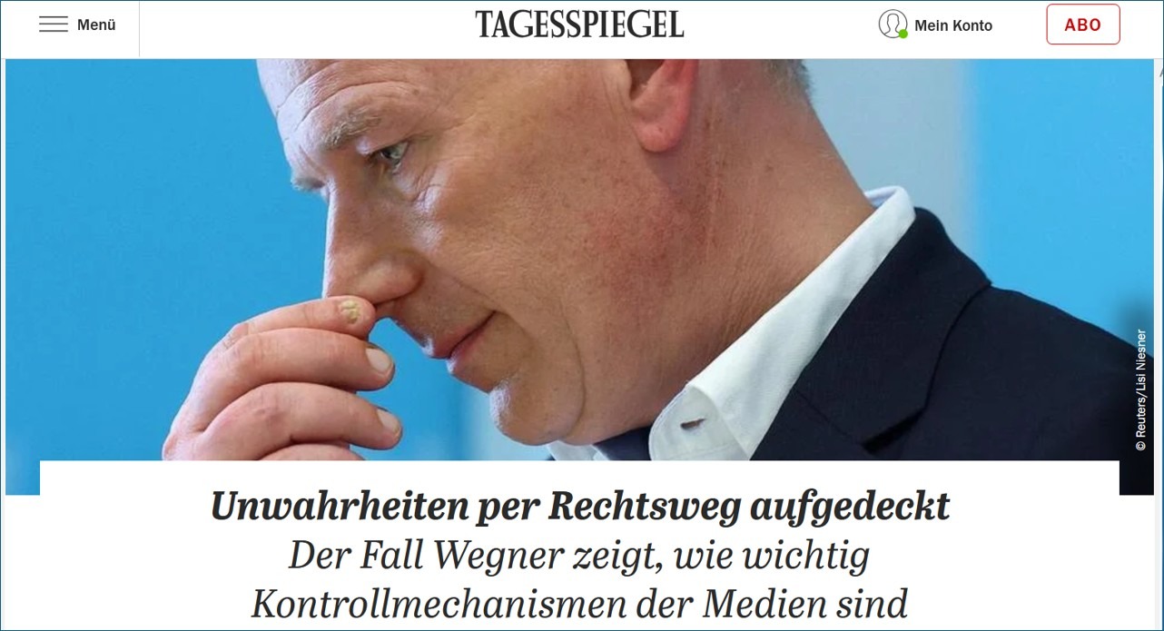 Wegner Rücktritt